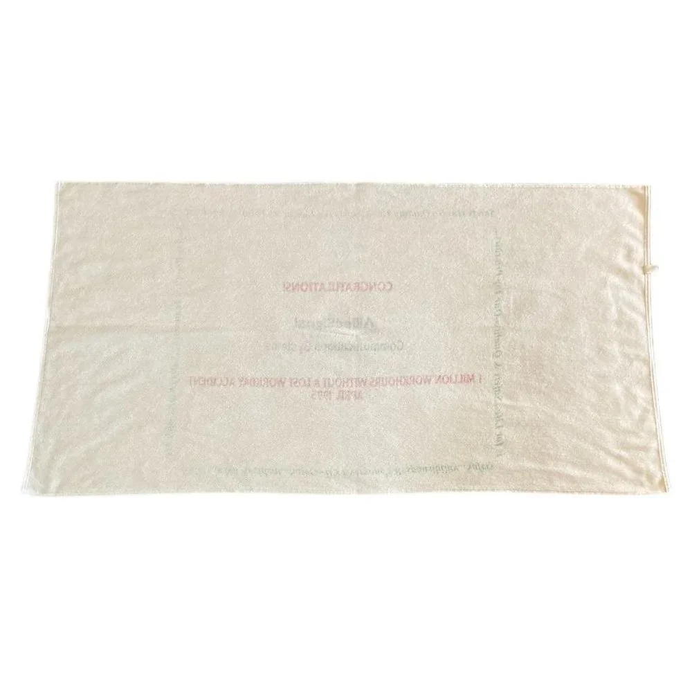 Vtg 90s Allied Signal Beach Towel 1 Million Workhours Without Accident White USA